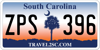 SC license plate ZPS396