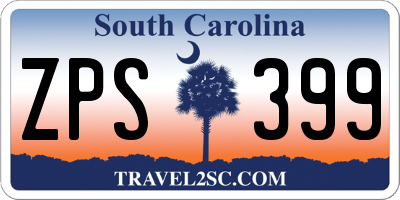 SC license plate ZPS399