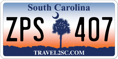 SC license plate ZPS407