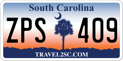 SC license plate ZPS409