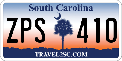 SC license plate ZPS410