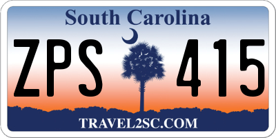 SC license plate ZPS415