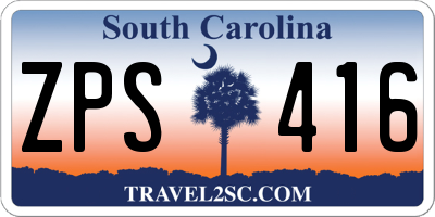 SC license plate ZPS416