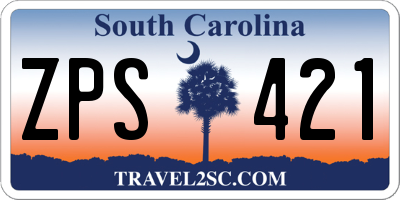 SC license plate ZPS421