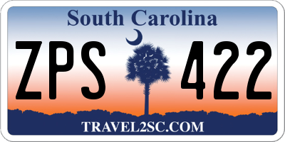 SC license plate ZPS422
