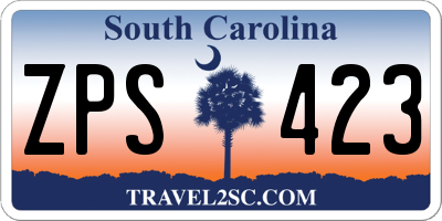 SC license plate ZPS423