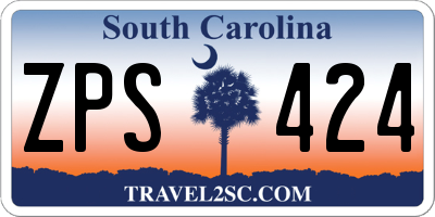 SC license plate ZPS424