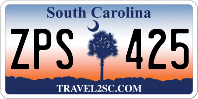 SC license plate ZPS425