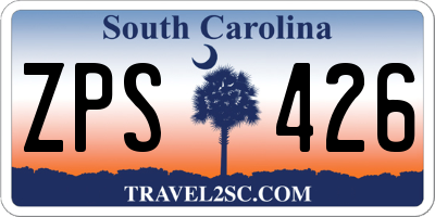 SC license plate ZPS426