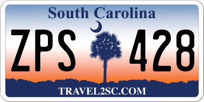 SC license plate ZPS428