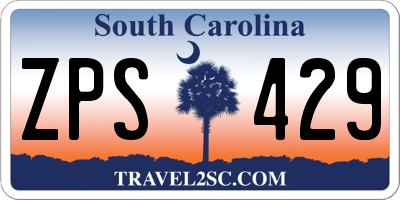 SC license plate ZPS429