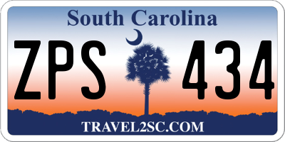 SC license plate ZPS434
