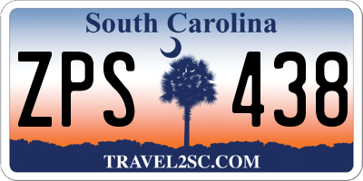 SC license plate ZPS438