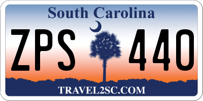 SC license plate ZPS440