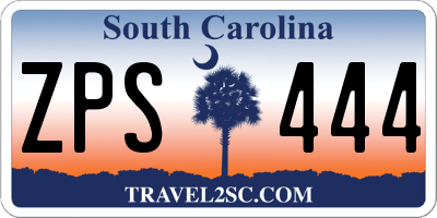 SC license plate ZPS444