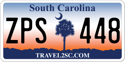 SC license plate ZPS448