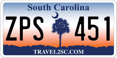 SC license plate ZPS451