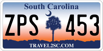 SC license plate ZPS453