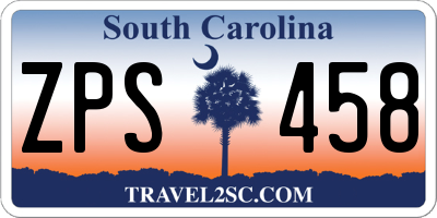 SC license plate ZPS458