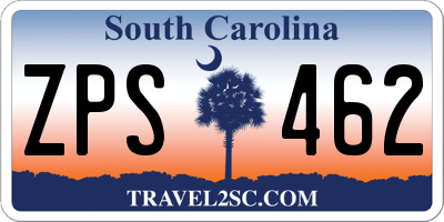 SC license plate ZPS462