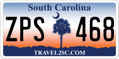 SC license plate ZPS468