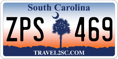 SC license plate ZPS469