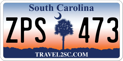 SC license plate ZPS473