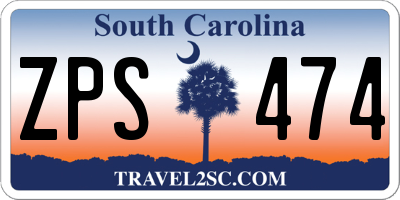 SC license plate ZPS474
