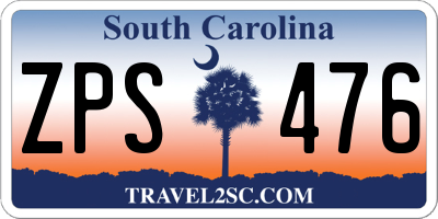 SC license plate ZPS476