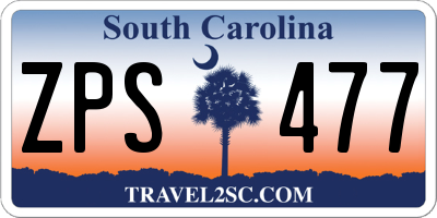 SC license plate ZPS477