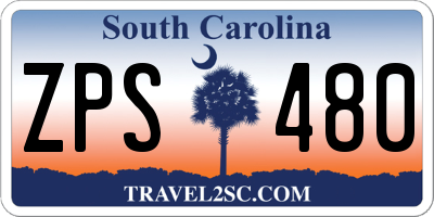 SC license plate ZPS480