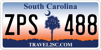 SC license plate ZPS488