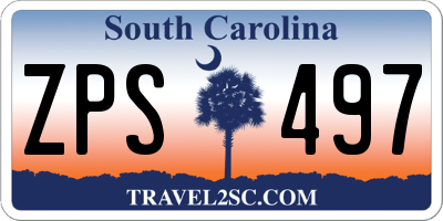 SC license plate ZPS497