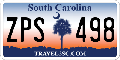 SC license plate ZPS498