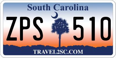 SC license plate ZPS510