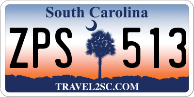 SC license plate ZPS513