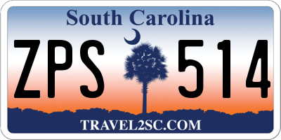 SC license plate ZPS514