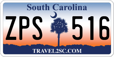 SC license plate ZPS516