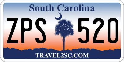 SC license plate ZPS520