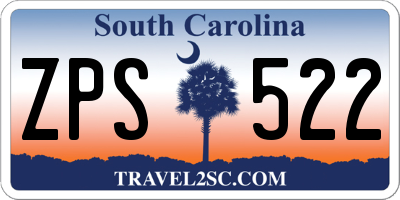 SC license plate ZPS522