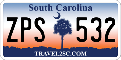 SC license plate ZPS532