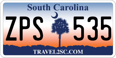 SC license plate ZPS535