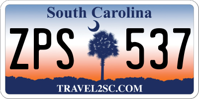 SC license plate ZPS537