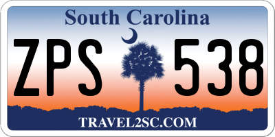 SC license plate ZPS538