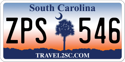 SC license plate ZPS546