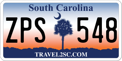 SC license plate ZPS548