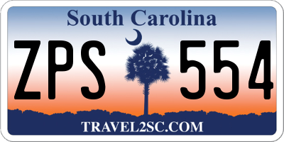SC license plate ZPS554