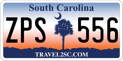 SC license plate ZPS556