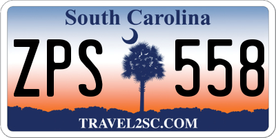 SC license plate ZPS558