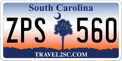 SC license plate ZPS560
